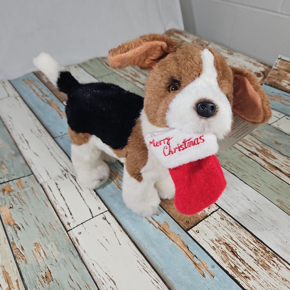 Vintage 1986 Applause Avanti Baby Animals RARE Merry Christmas Beagle Pup NOS